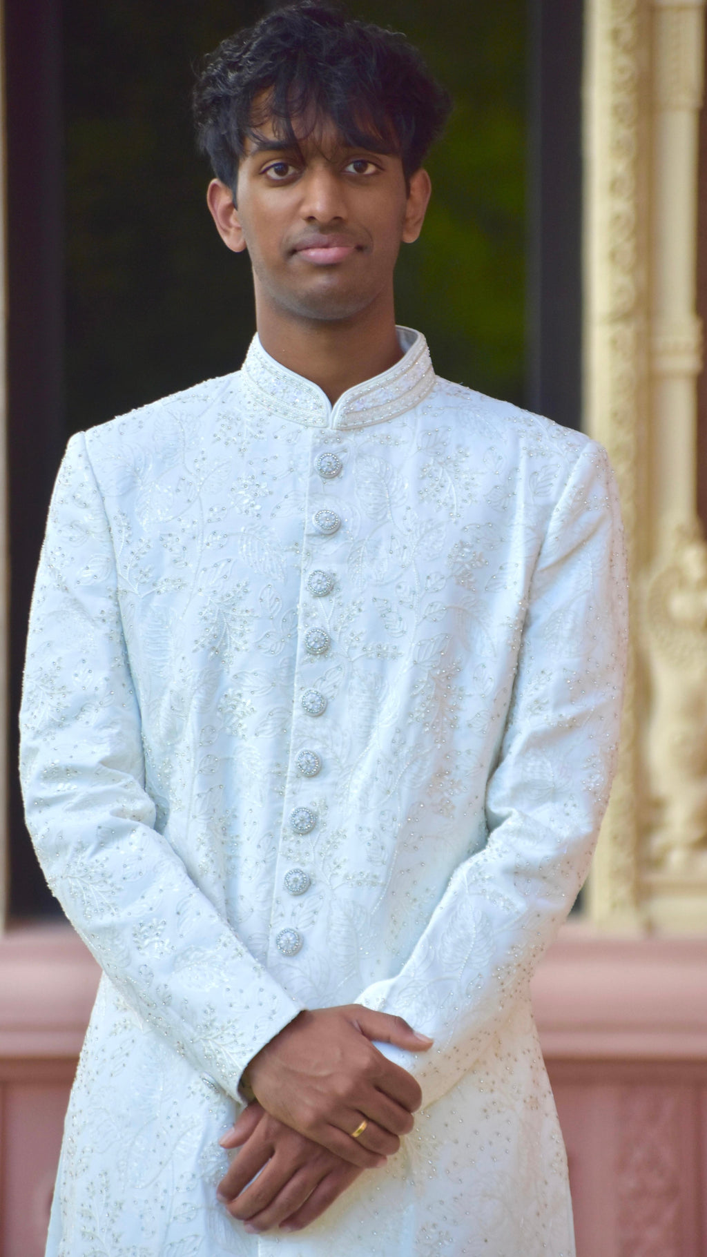 White Color Sherwani Set