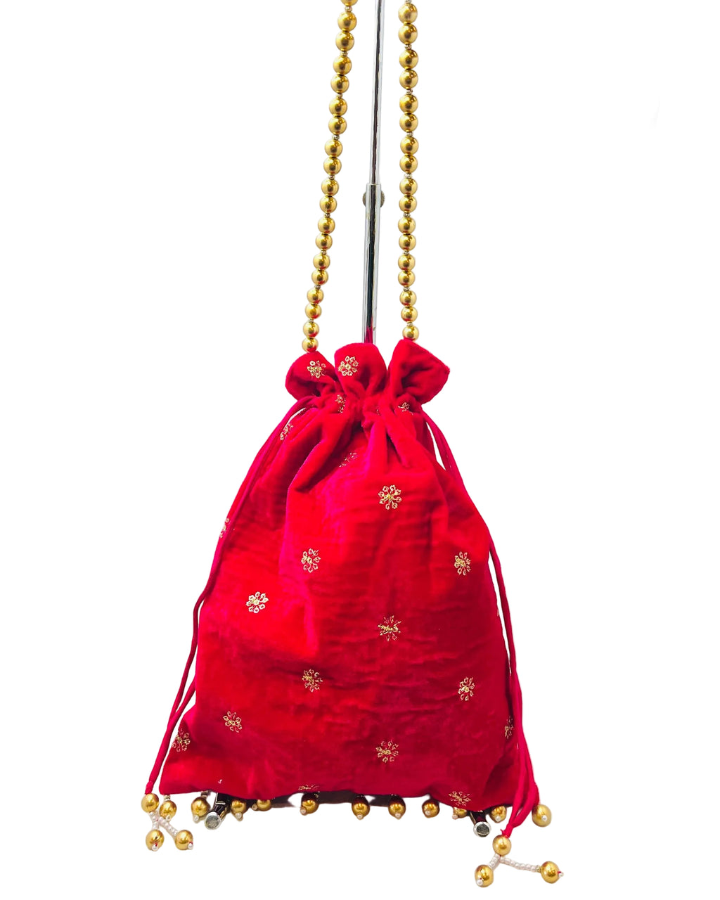 Dark Red Velvet Bag