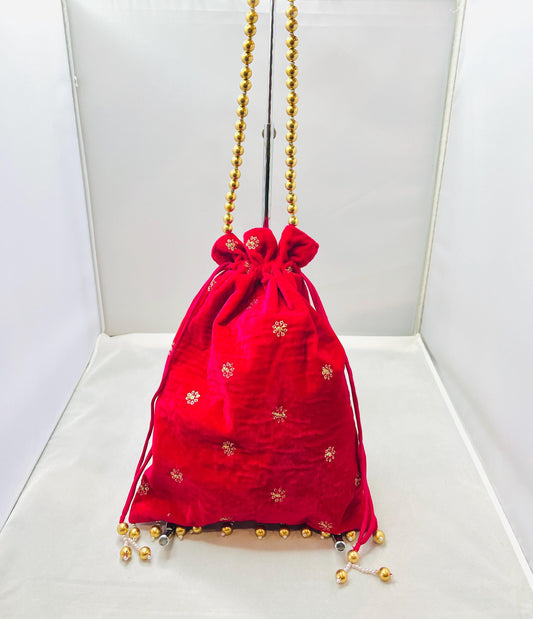 Dark Red Velvet Color Bag