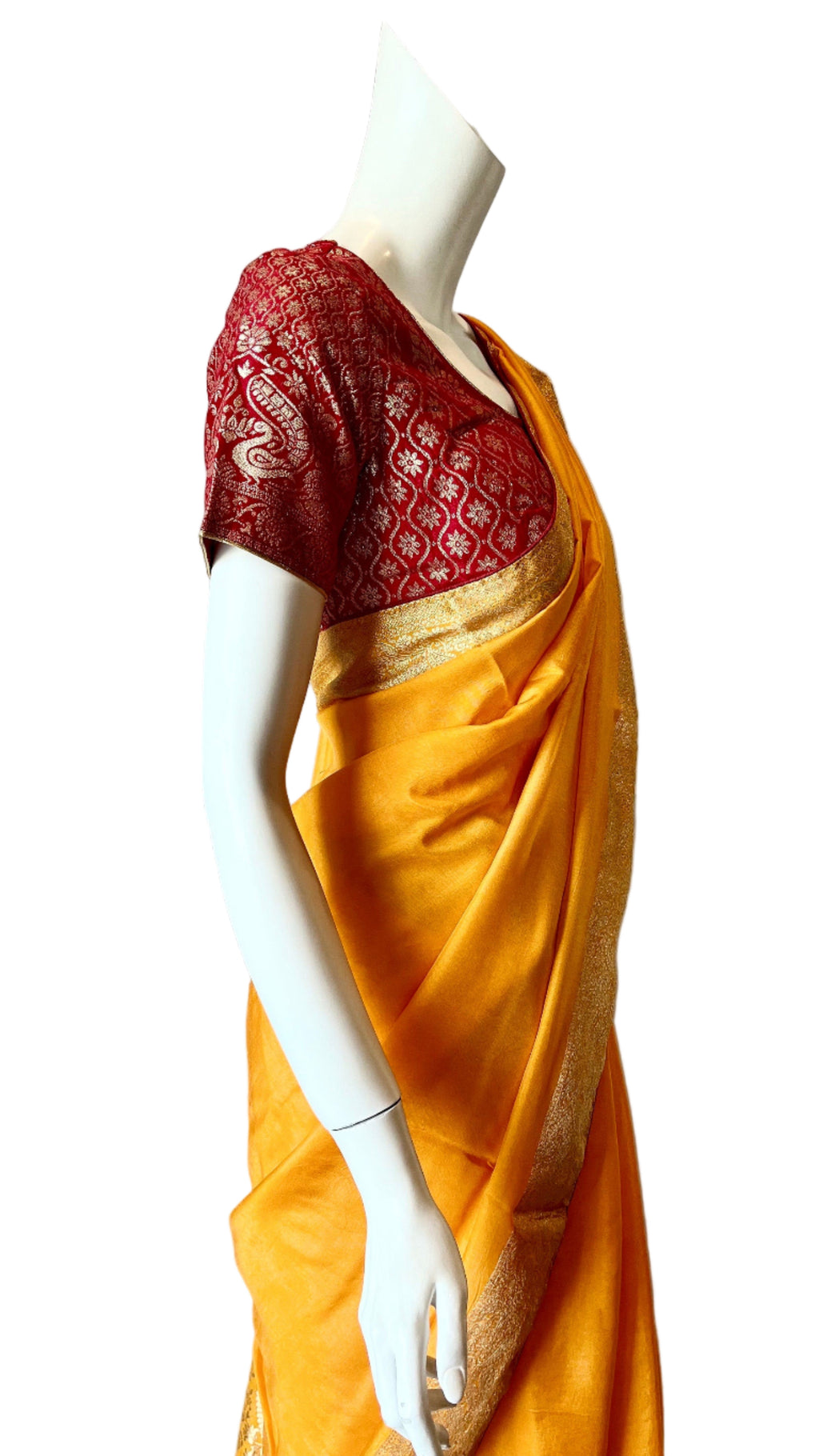 Yellow With Gold Zari Banarasi Silk Saree