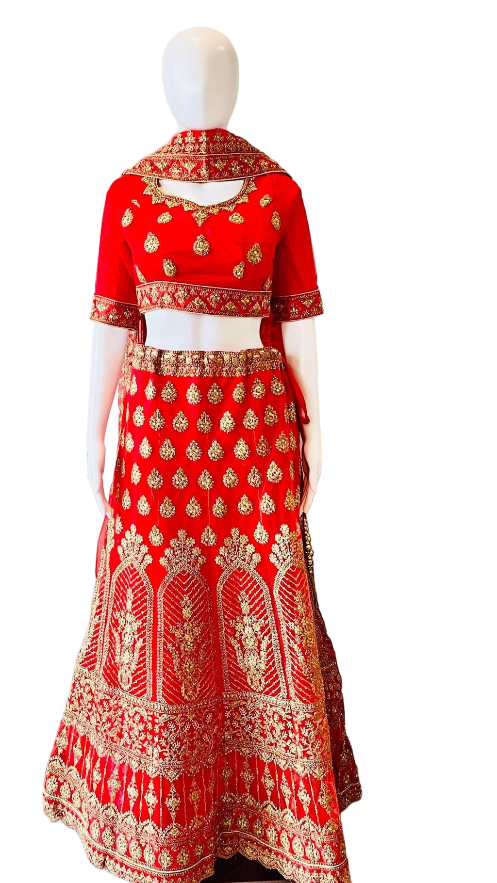 Embroidered Red Lehnga
