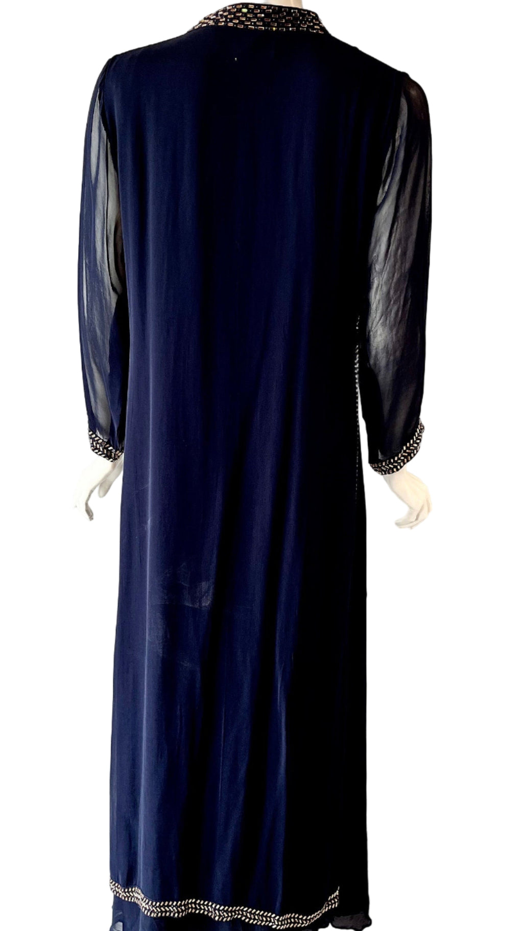 Navy Blue Georgette Gown