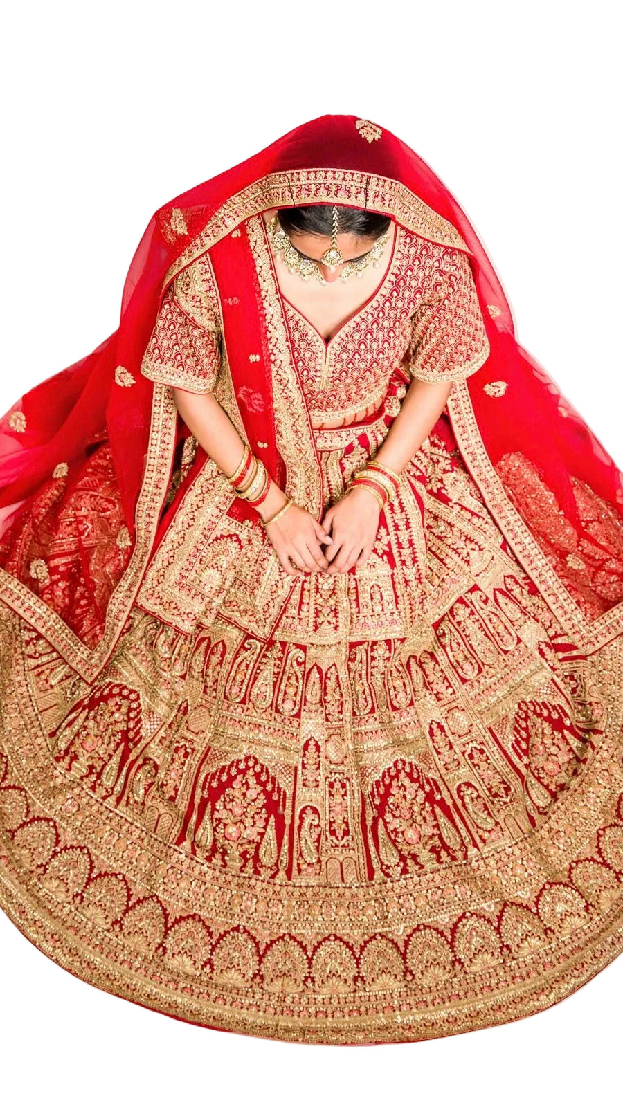 Red Color Bridal Lehnga Set