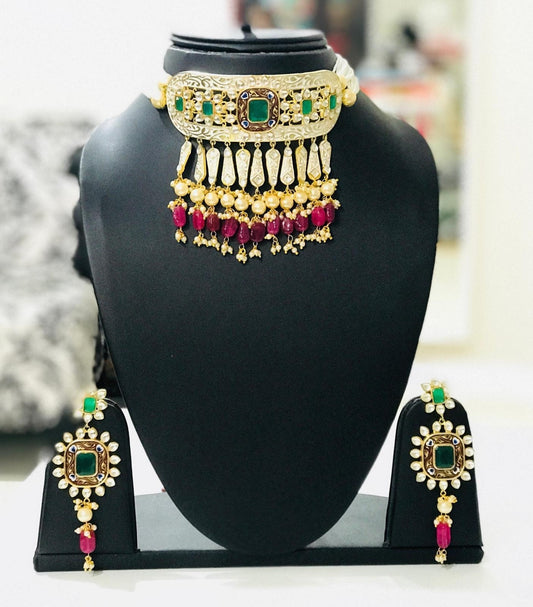 Kundan Chocker Necklace Set