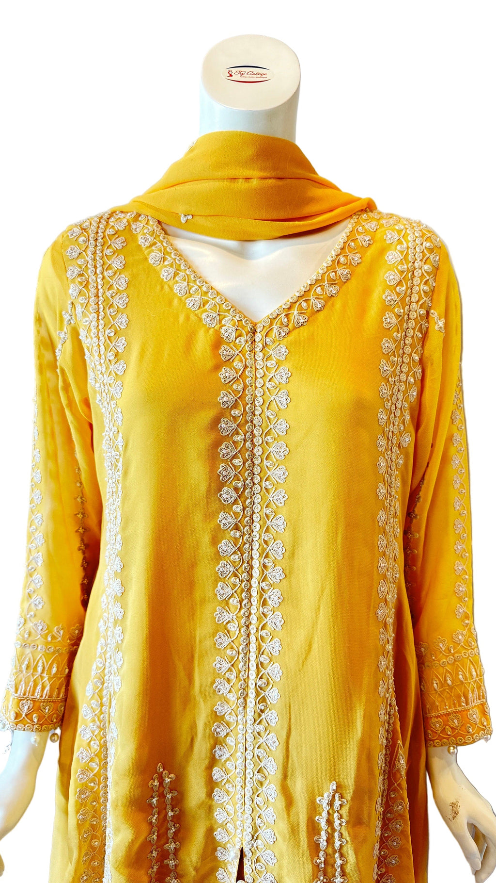 Yellow Embroidered Pant Set