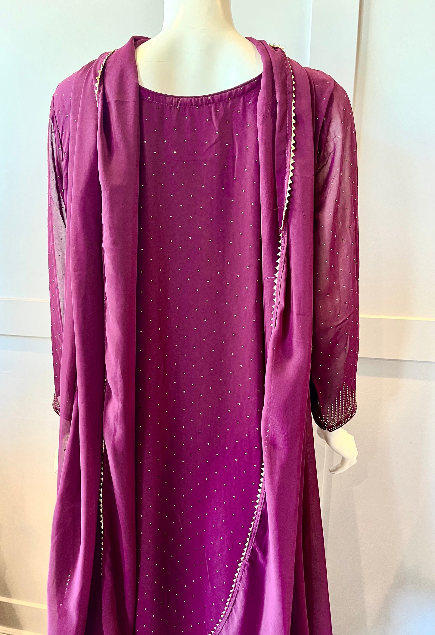 Purple Georgette Gown