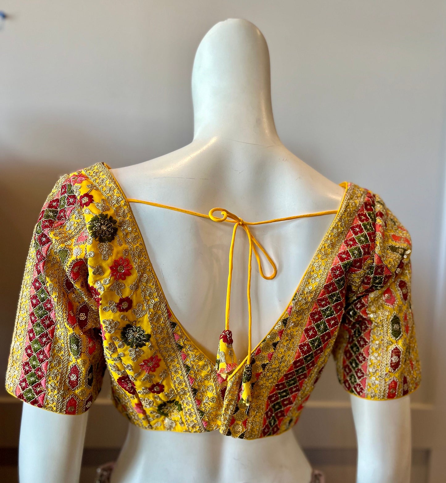 Yellow Embroidered Blouse