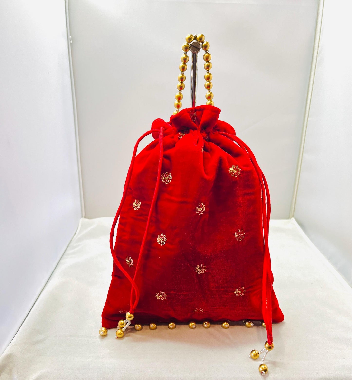 Red Color Velvet Bag