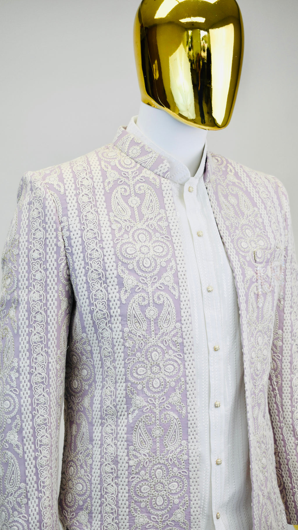 Lavender Color Indo-Western Set