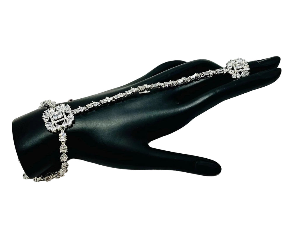 Silver Stone Bracelet With Ring