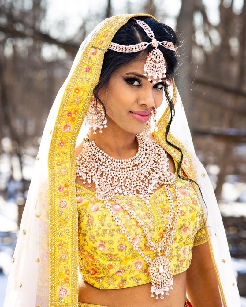 Bridal Rose Gold Jewelry Set