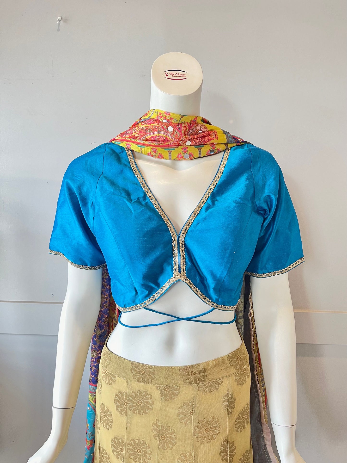 Gold & Blue  Lehnga