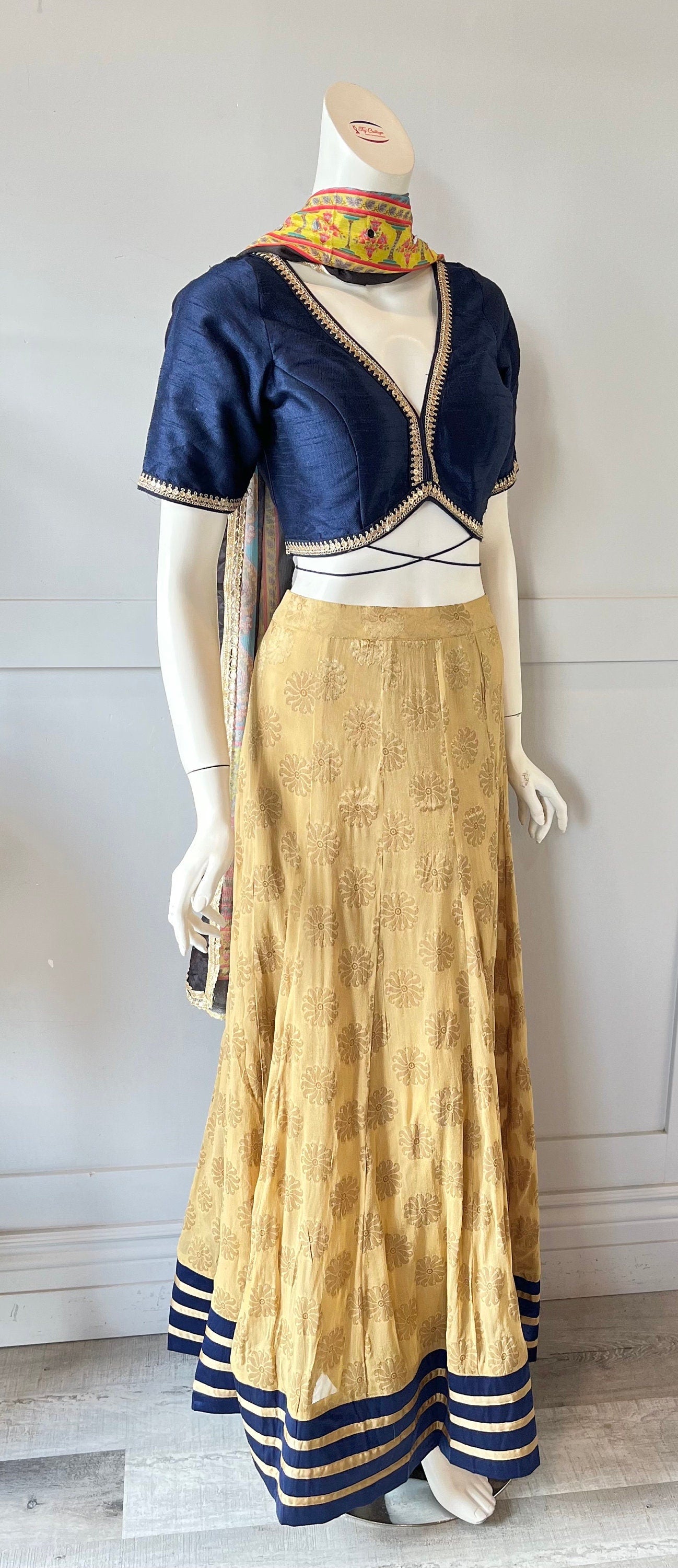 Gold & Blue  Lehnga