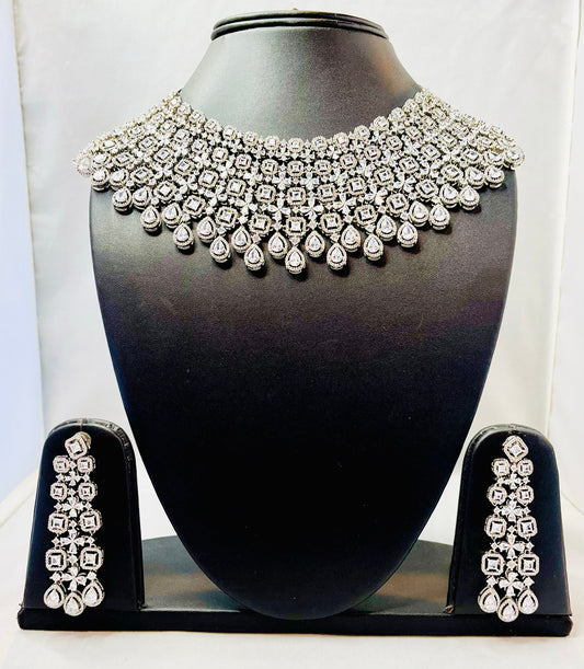American Diamond Bridal Necklace Set