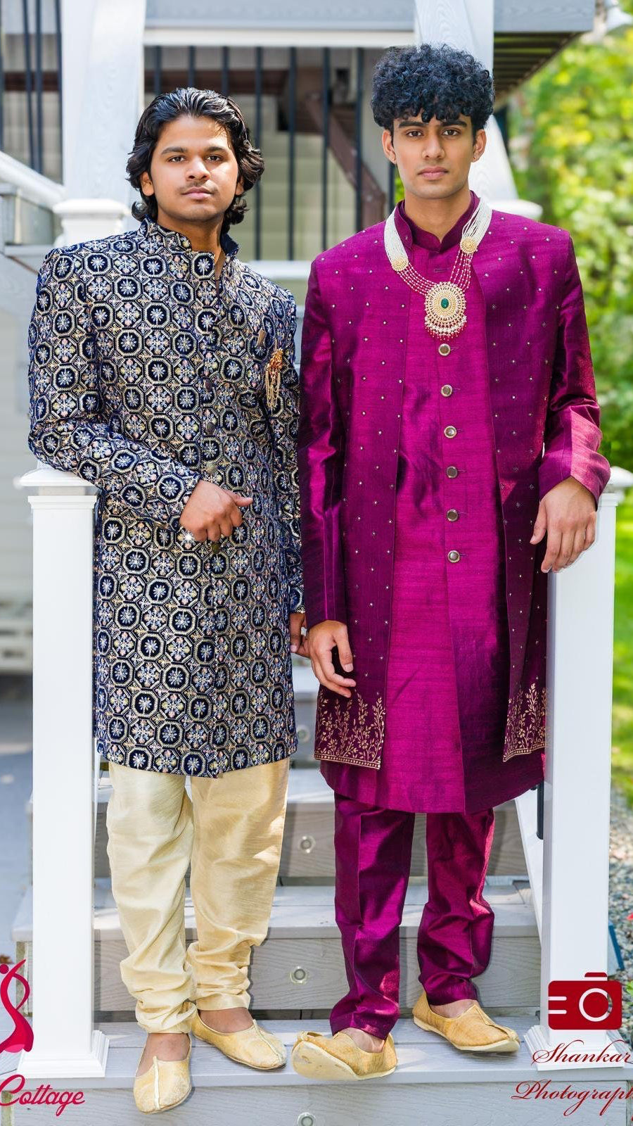 Magenta Color Sherwani