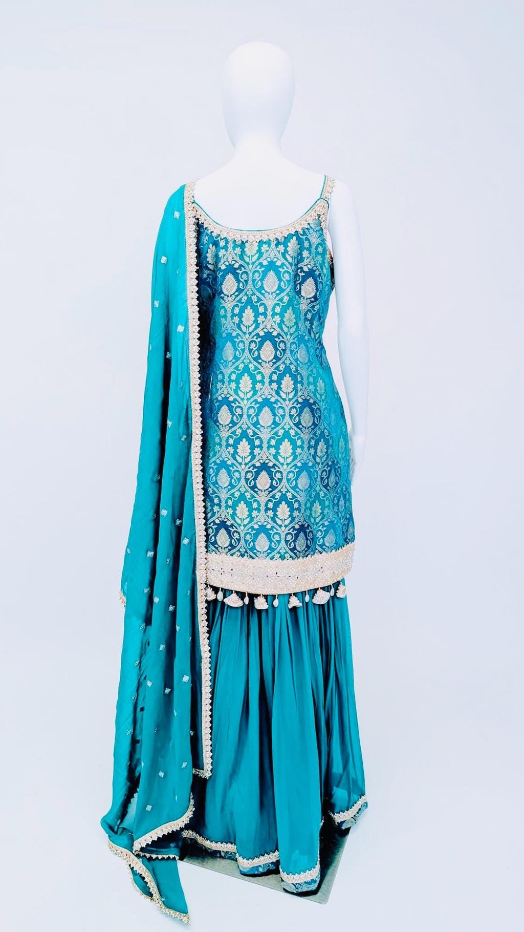 Teal Color Sharara Suit
