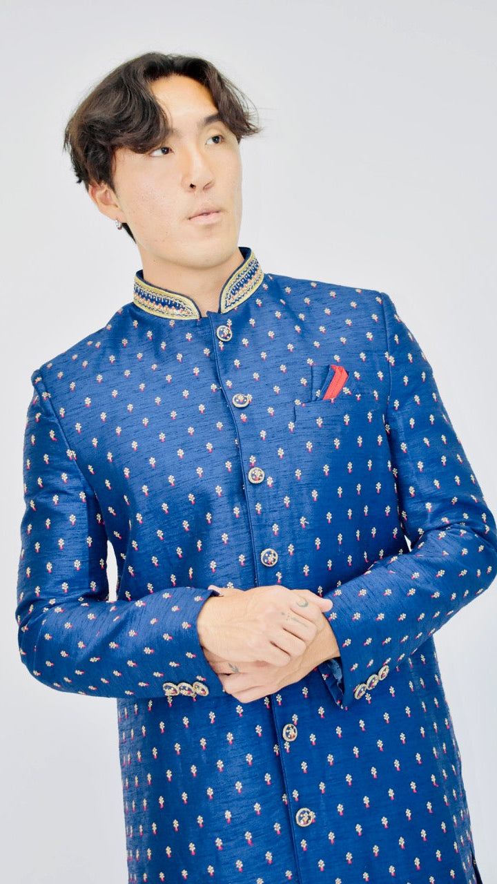 Royal Blue Sherwani Set