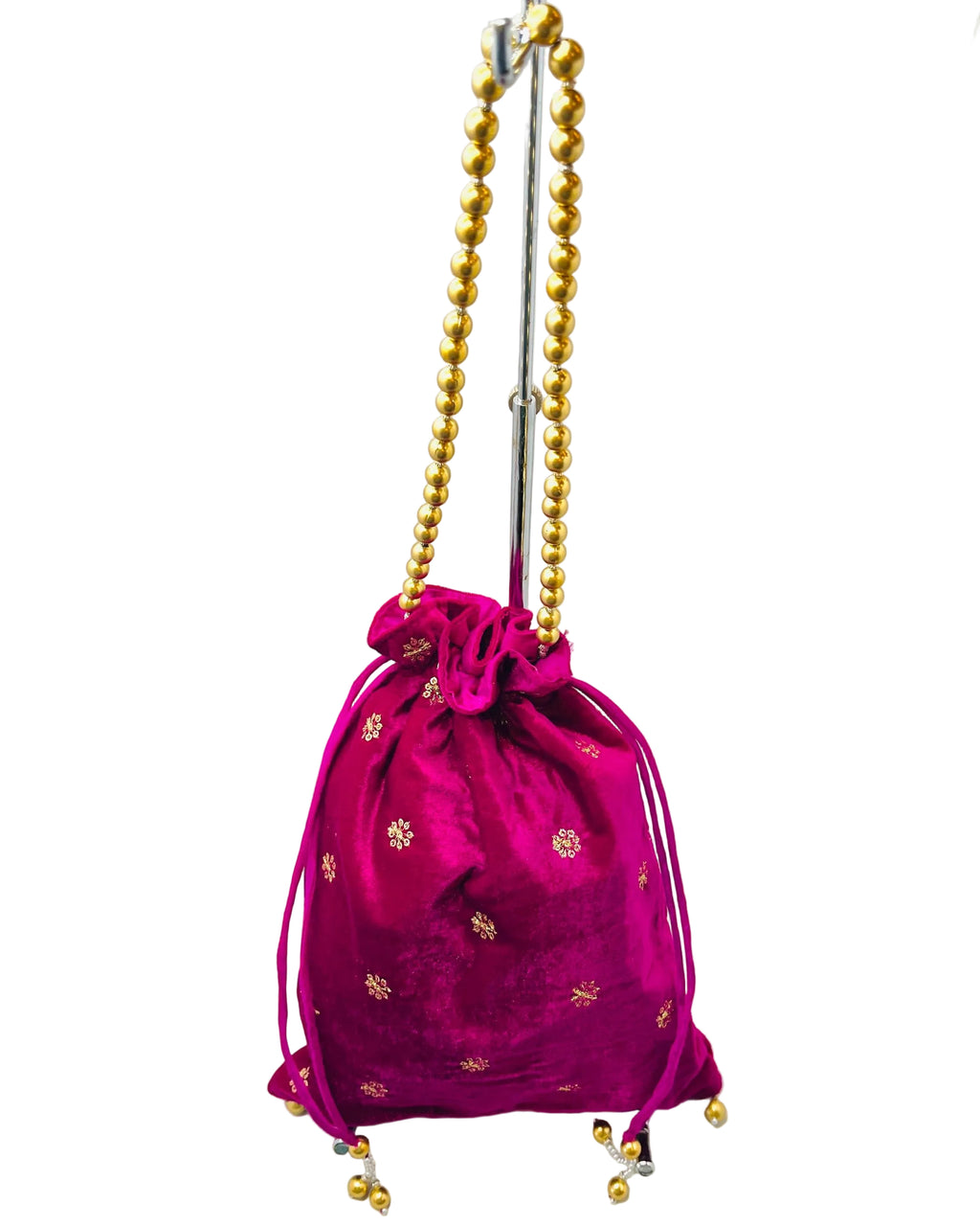 Dark Pink Velvet Bag