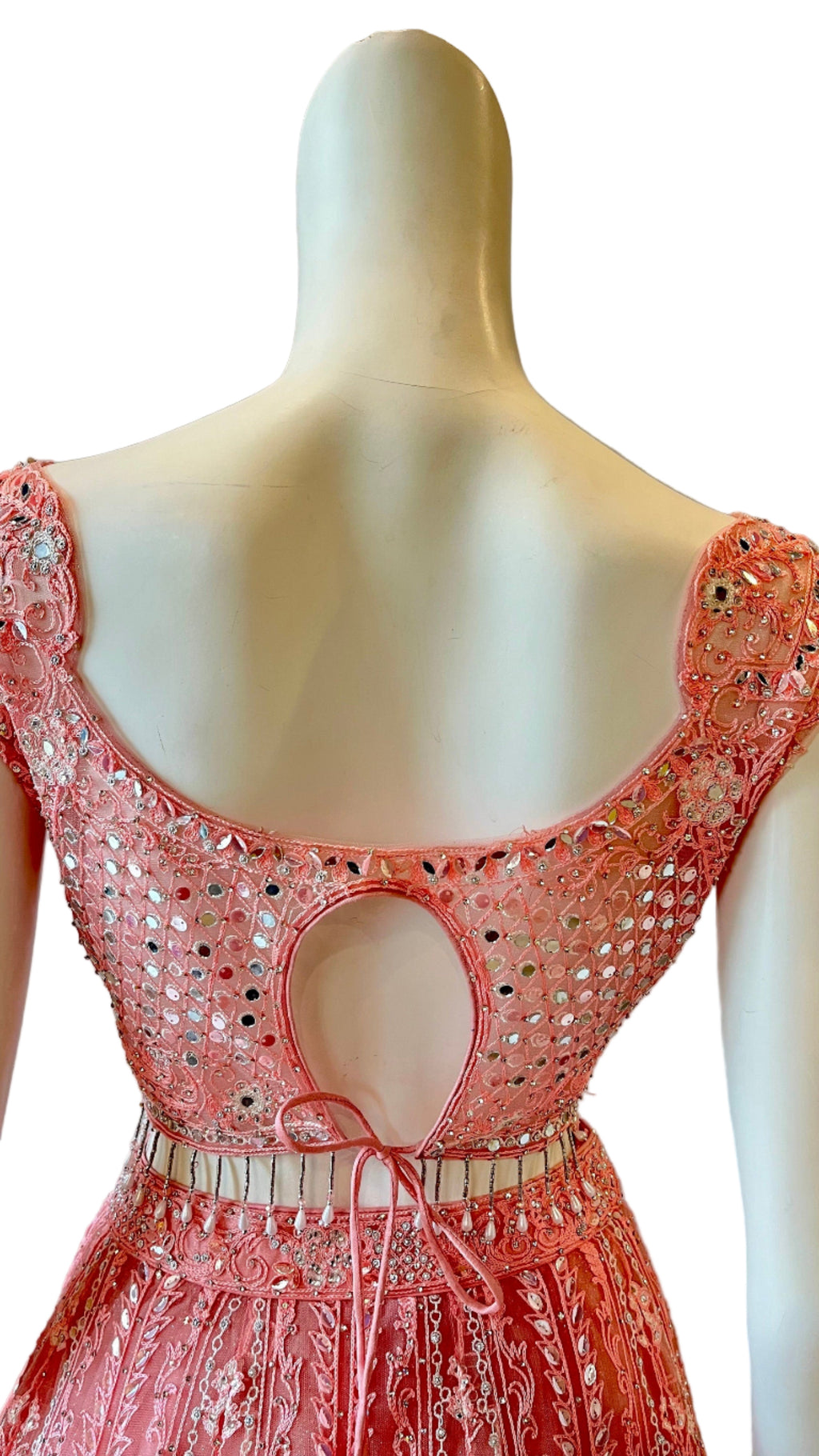 Pink Embroidered Lehnga with Beads