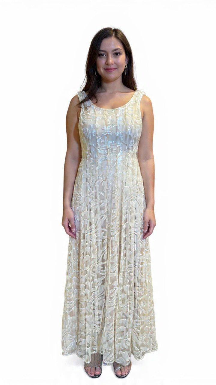 Ivory Sleeveless Maxi Dress