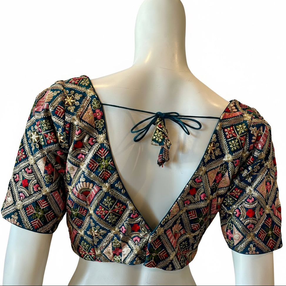 Green Embroidered Blouse
