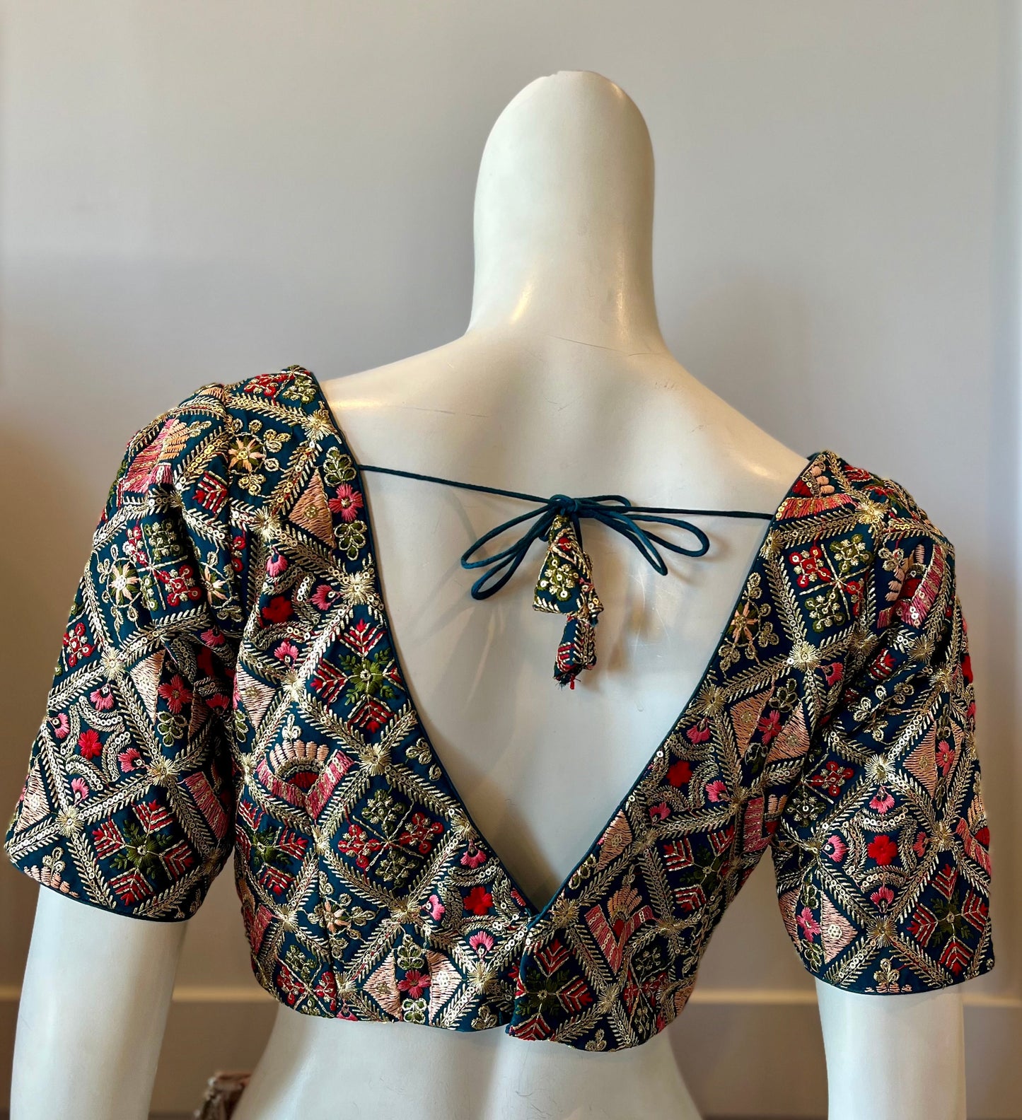 Green Embroidered Blouse
