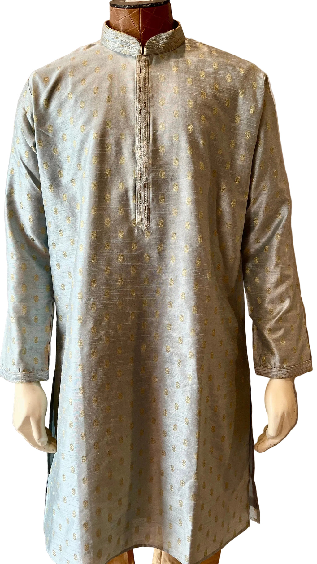 Pastel Blueish-Grey Color Kurta
