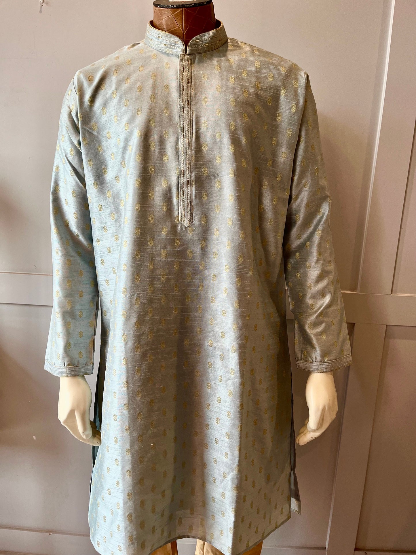 Pastal Blueish Grey Color Kurta