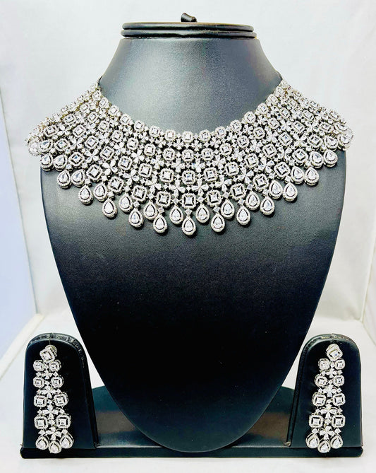 American Diamond Bridal Necklace Set