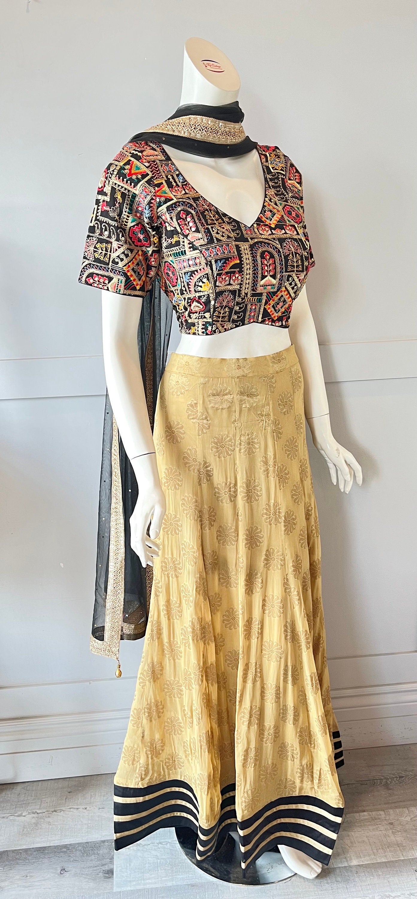 Gold & Black  Lehnga