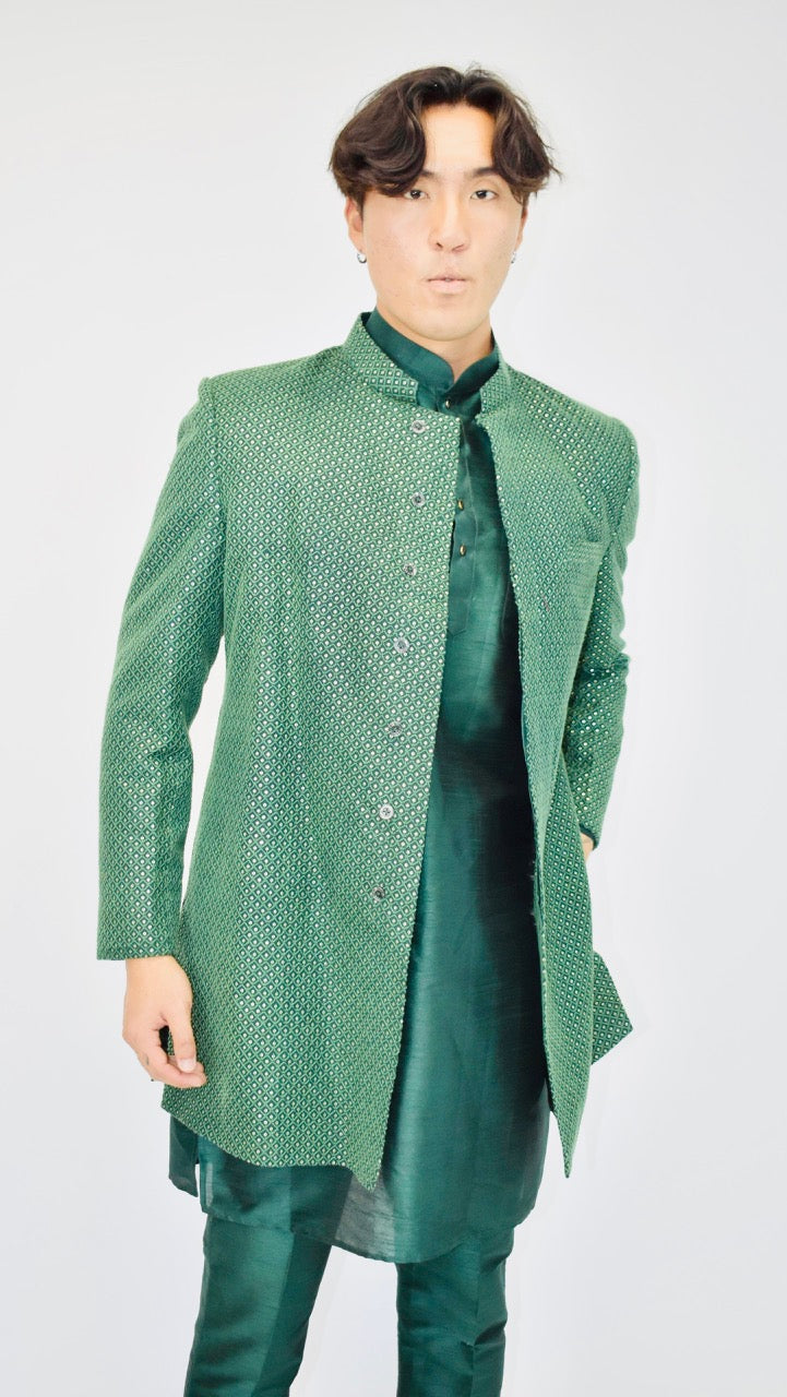 Green Sherwani Set