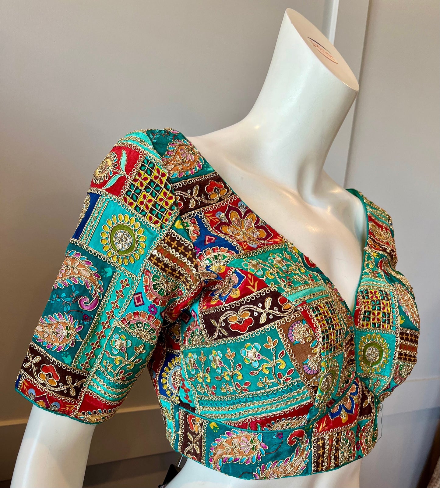 Green Embroidered Blouse