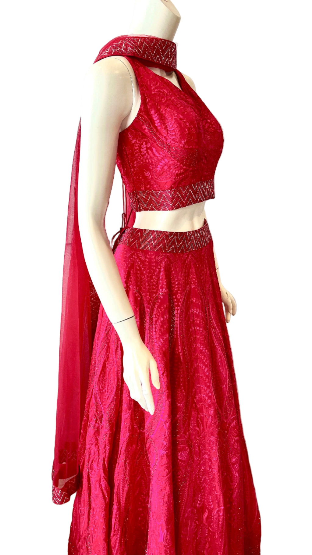 Pink Floral Lehnga