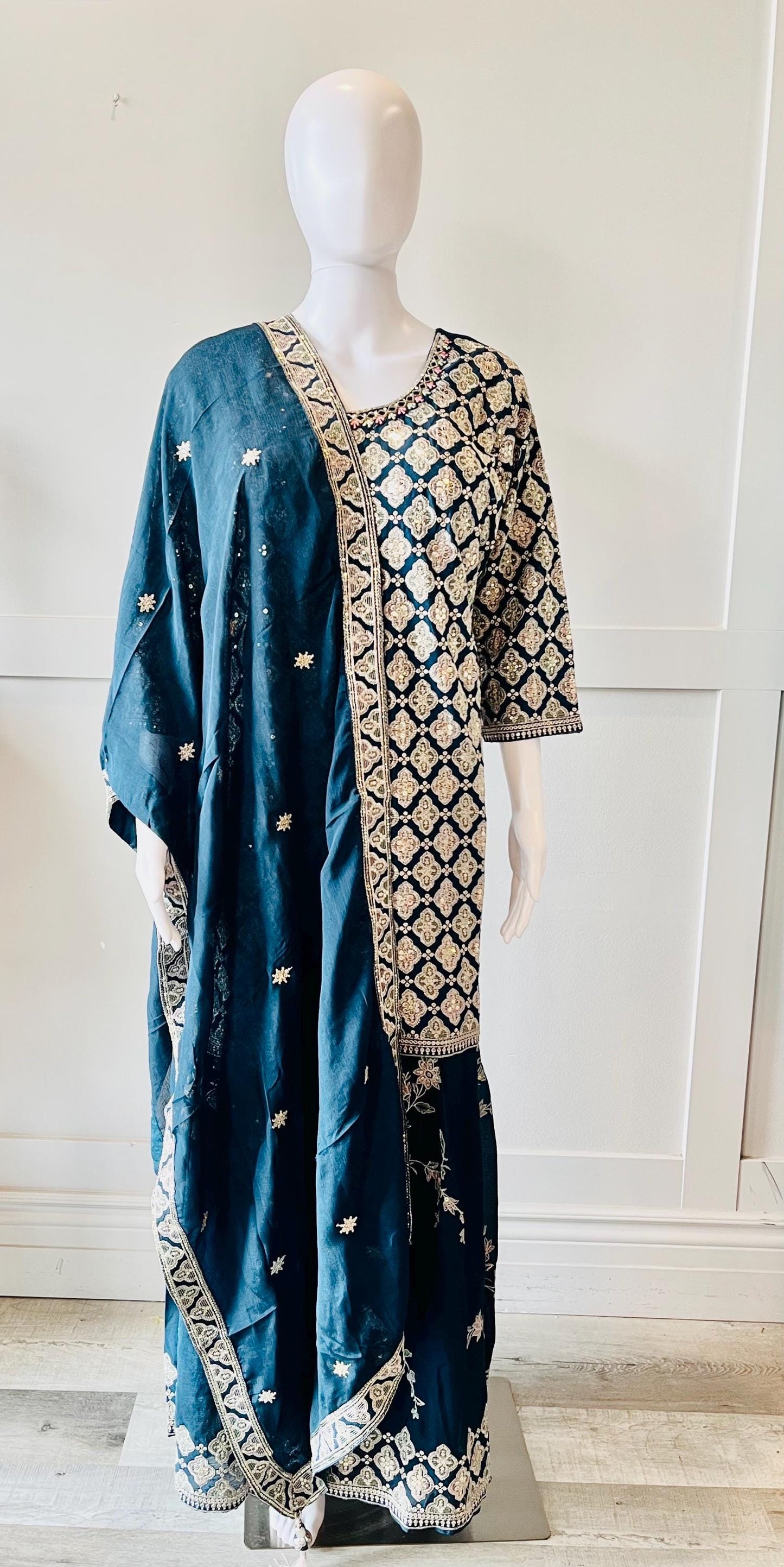 Peacock Color Palazzo Set