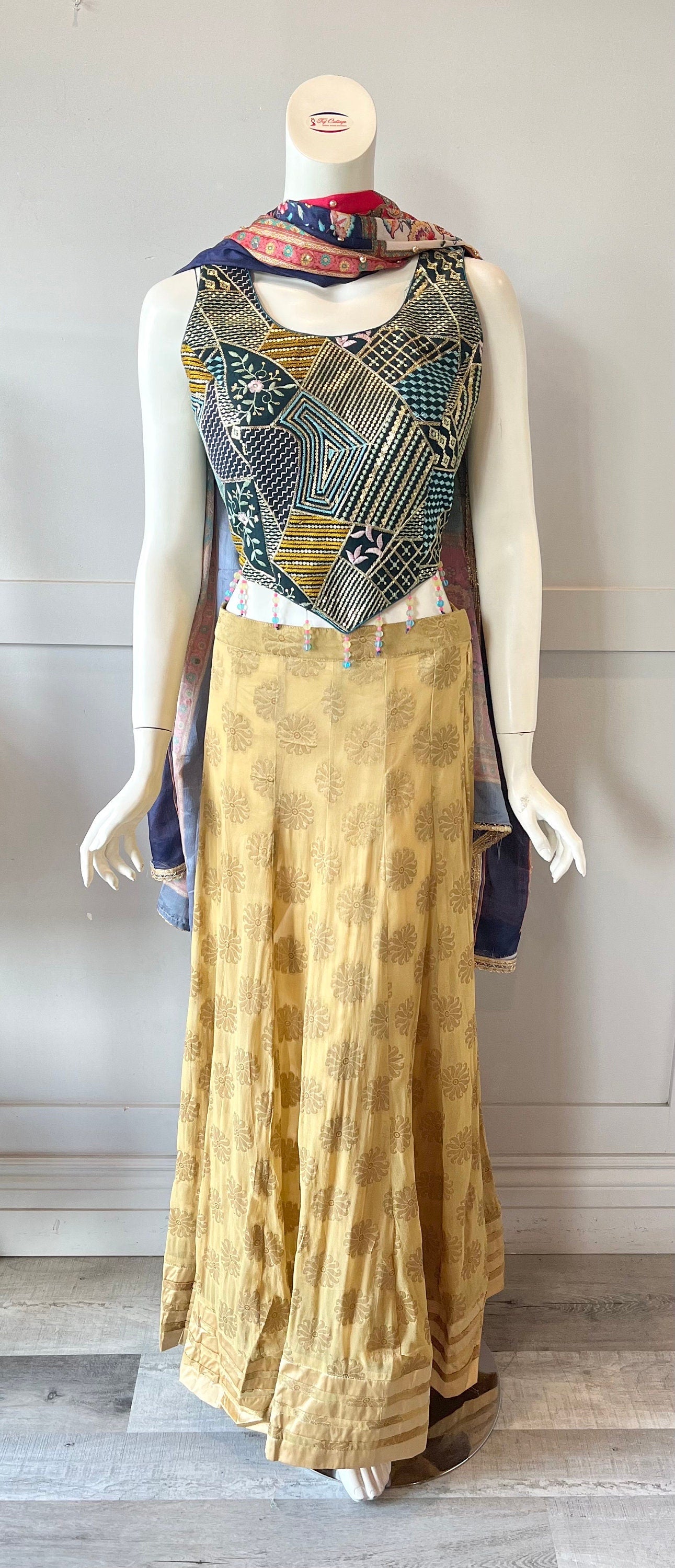 Gold & Blue  Lehnga