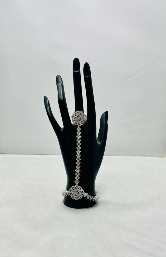 Bracelet with finger ring
