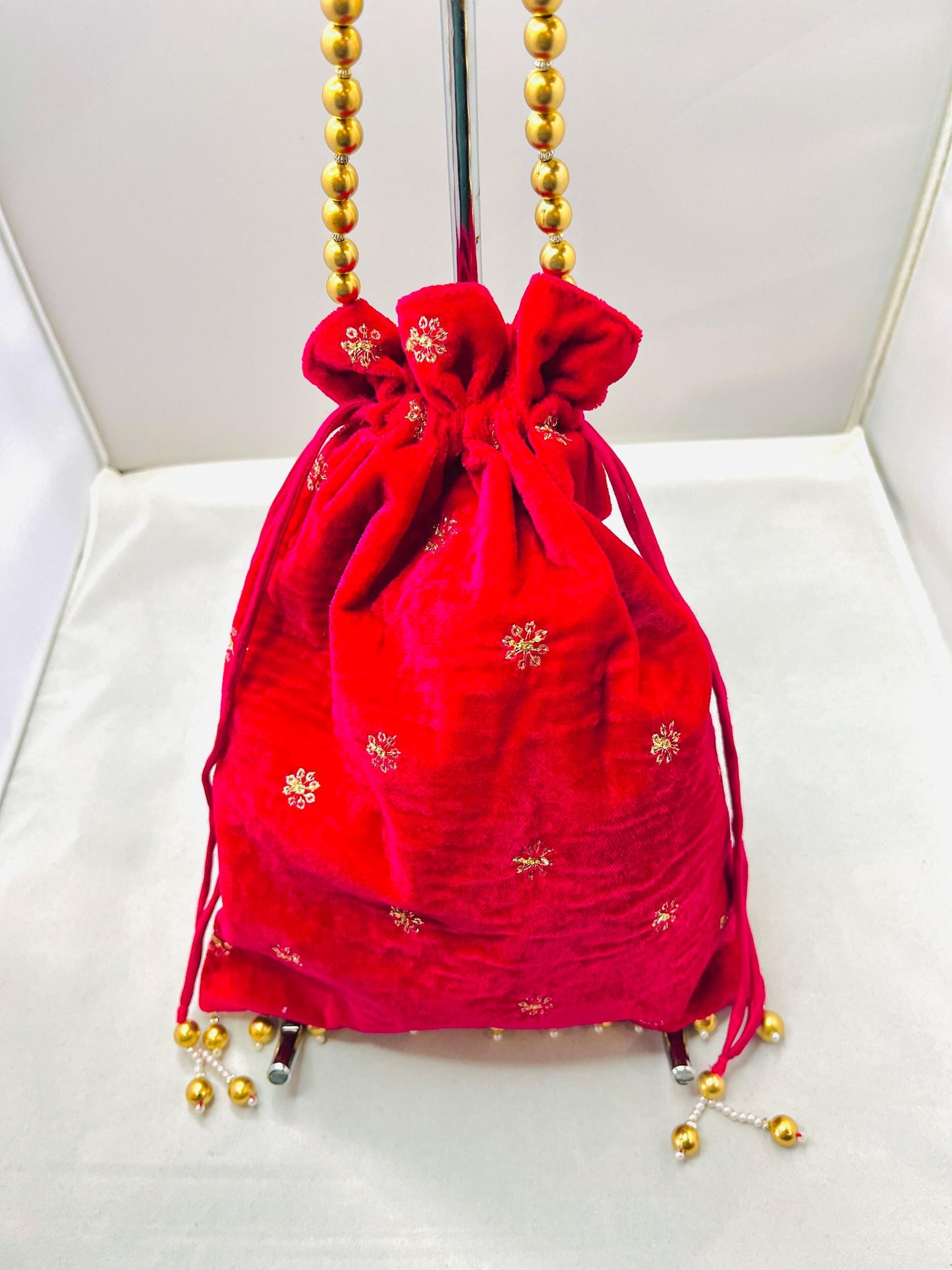 Dark Red Velvet Color Bag