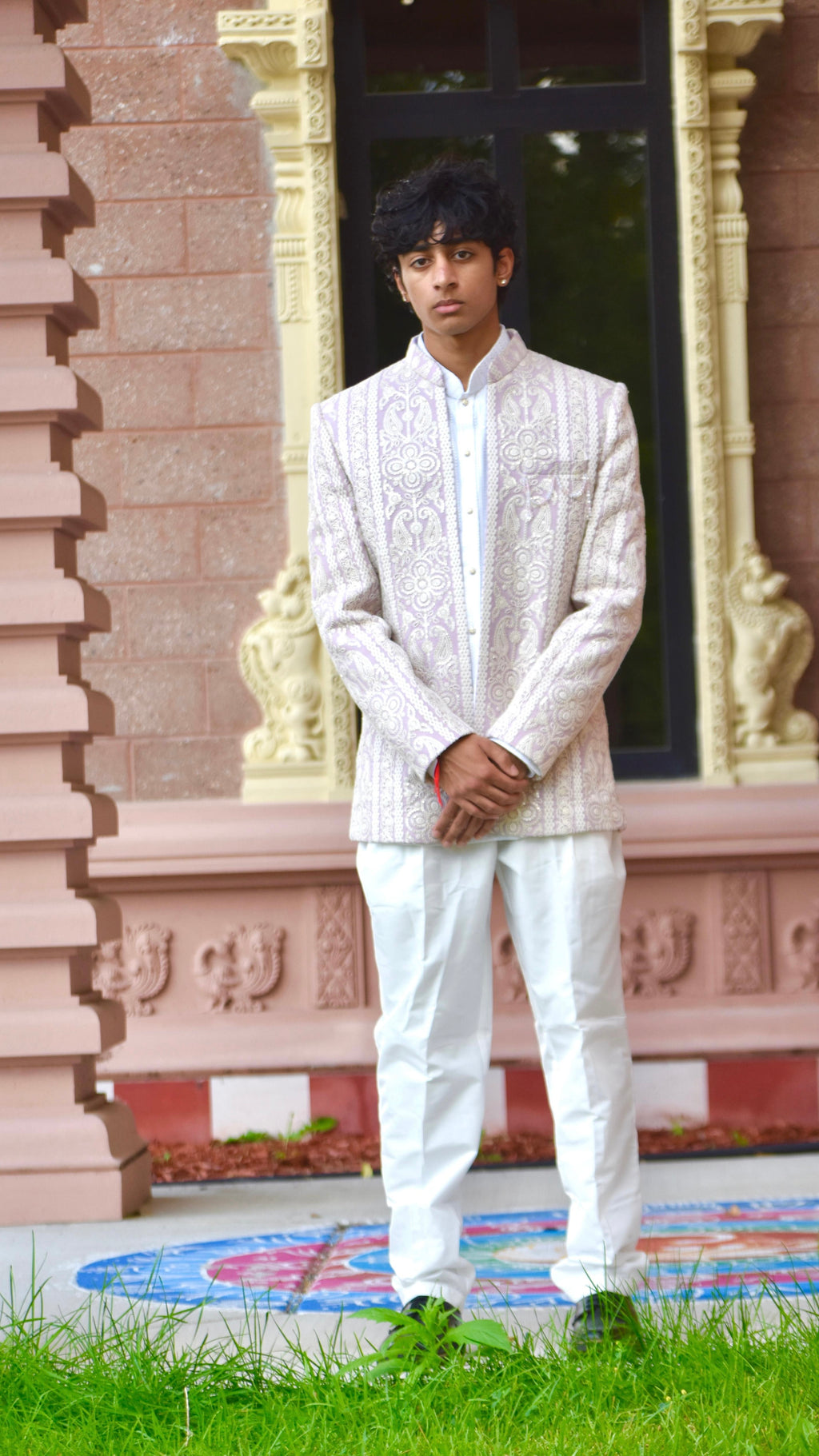 Lavender Color Indo-Western Set