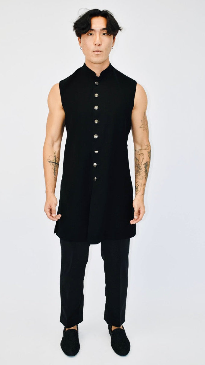 Fancy Black Silk Embroidered Shoes