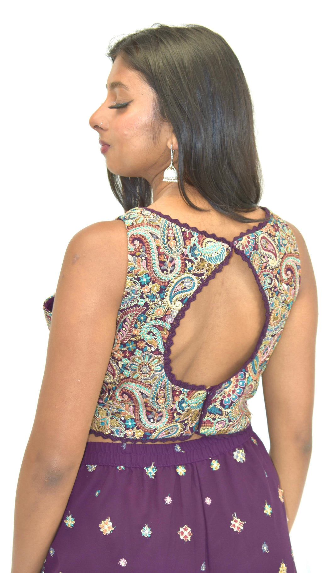 Purple Color Palazzo Set