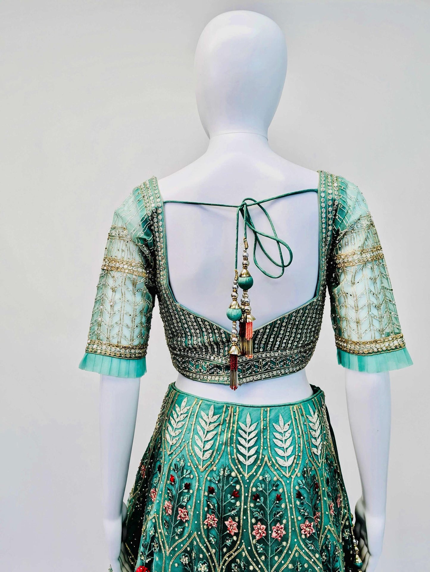 Teal Color Bridal Lehnga
