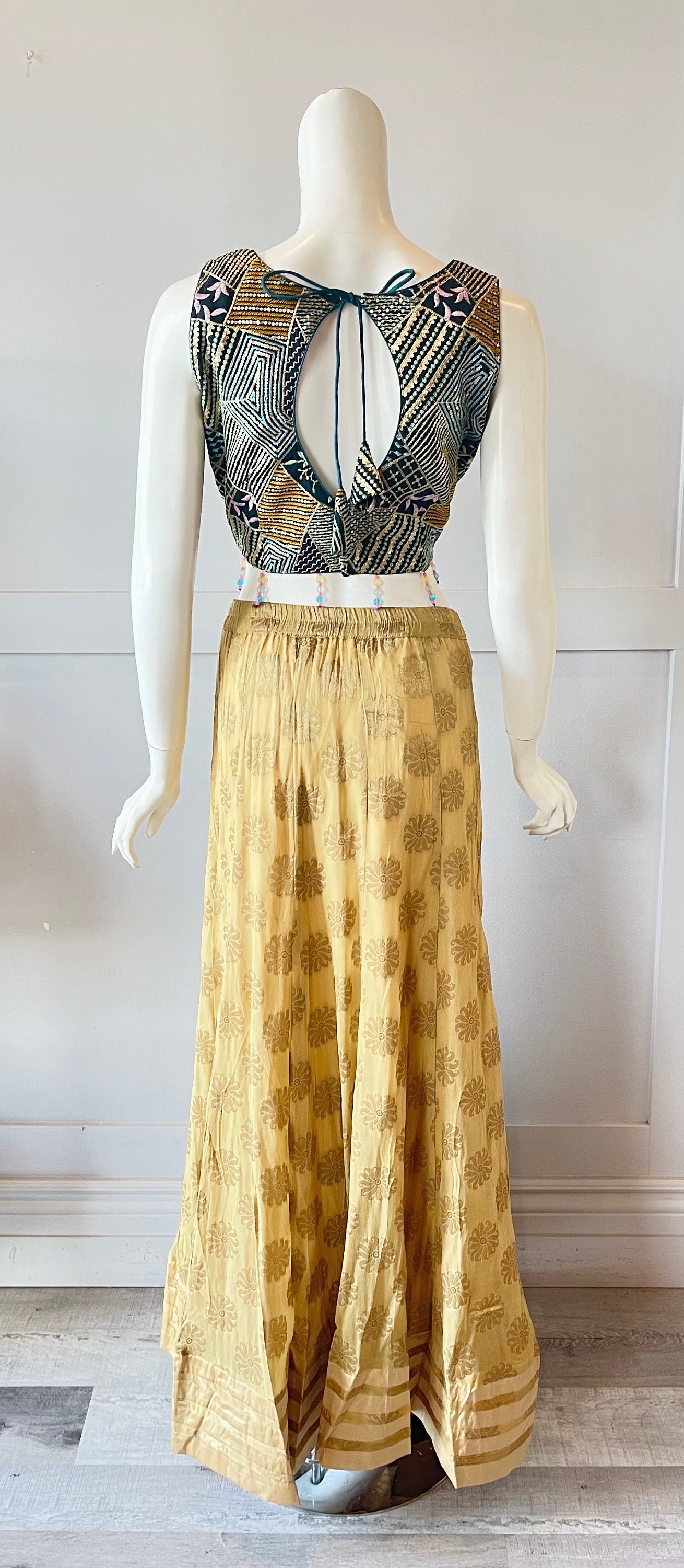 Gold & Blue  Lehnga