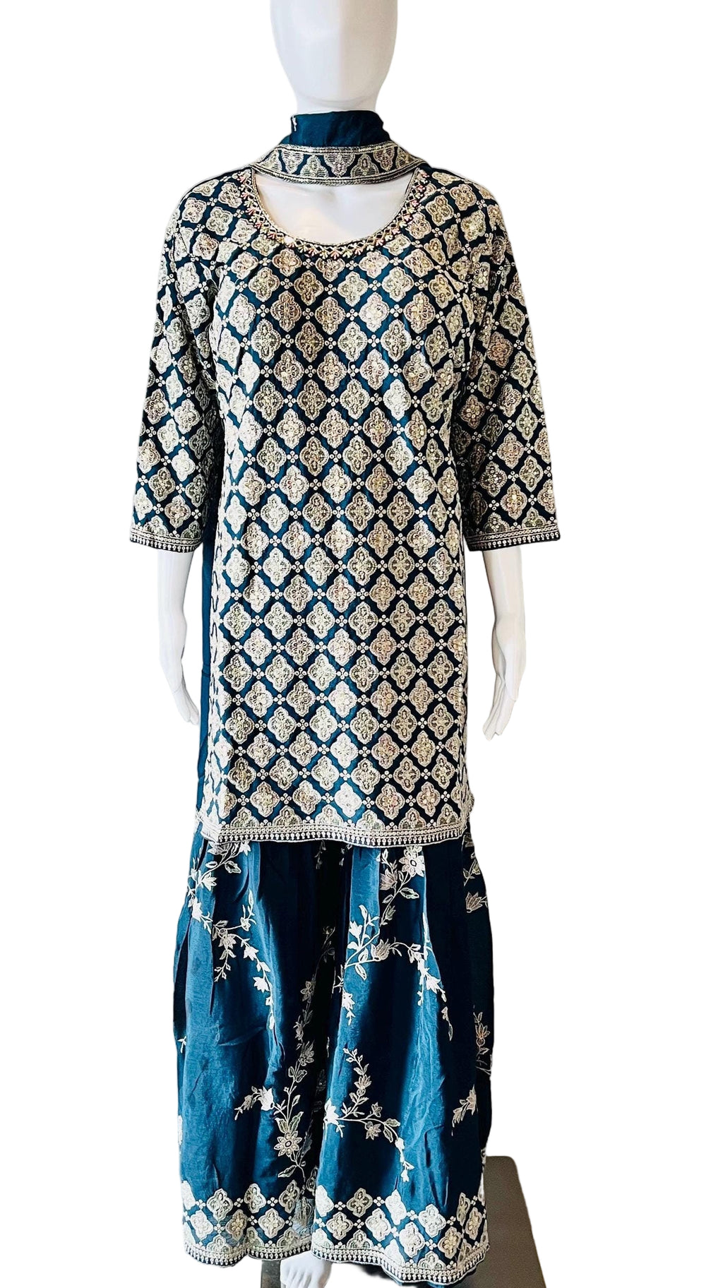 Peacock Color Palazzo Set