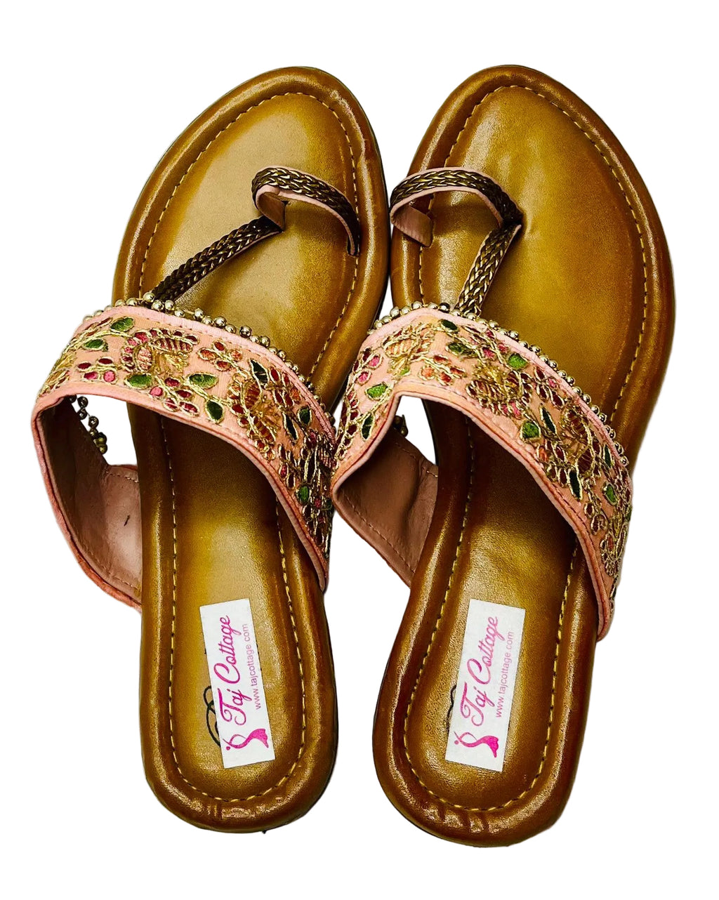 Gold & Pink Color Sandals