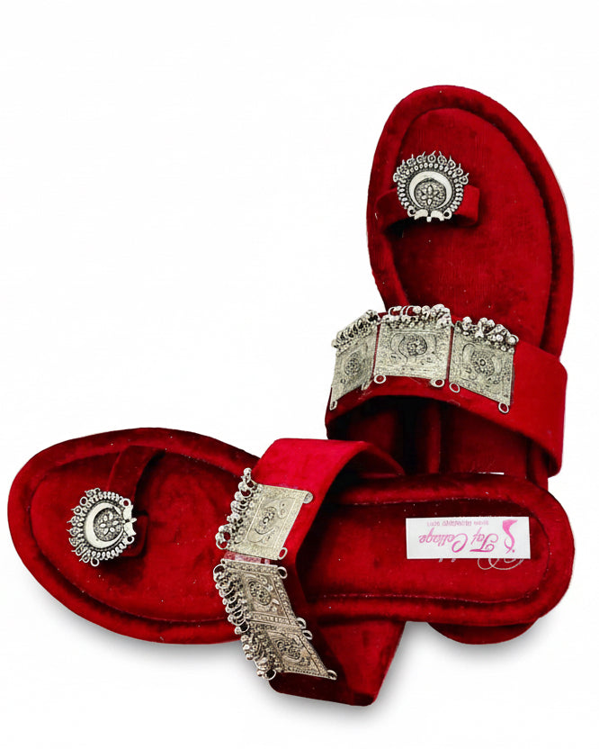 Red Velvet Sandals