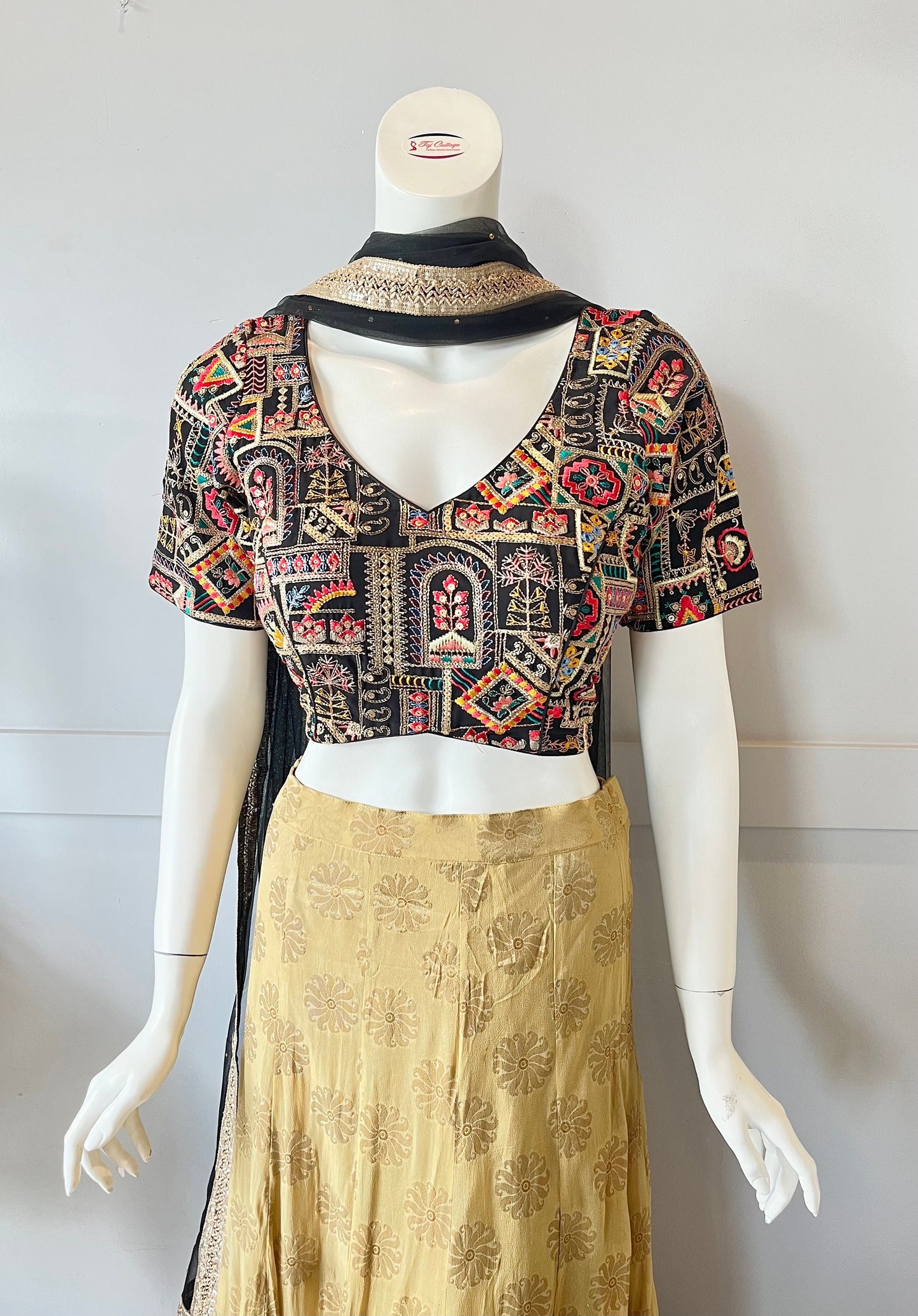 Gold & Black  Lehnga