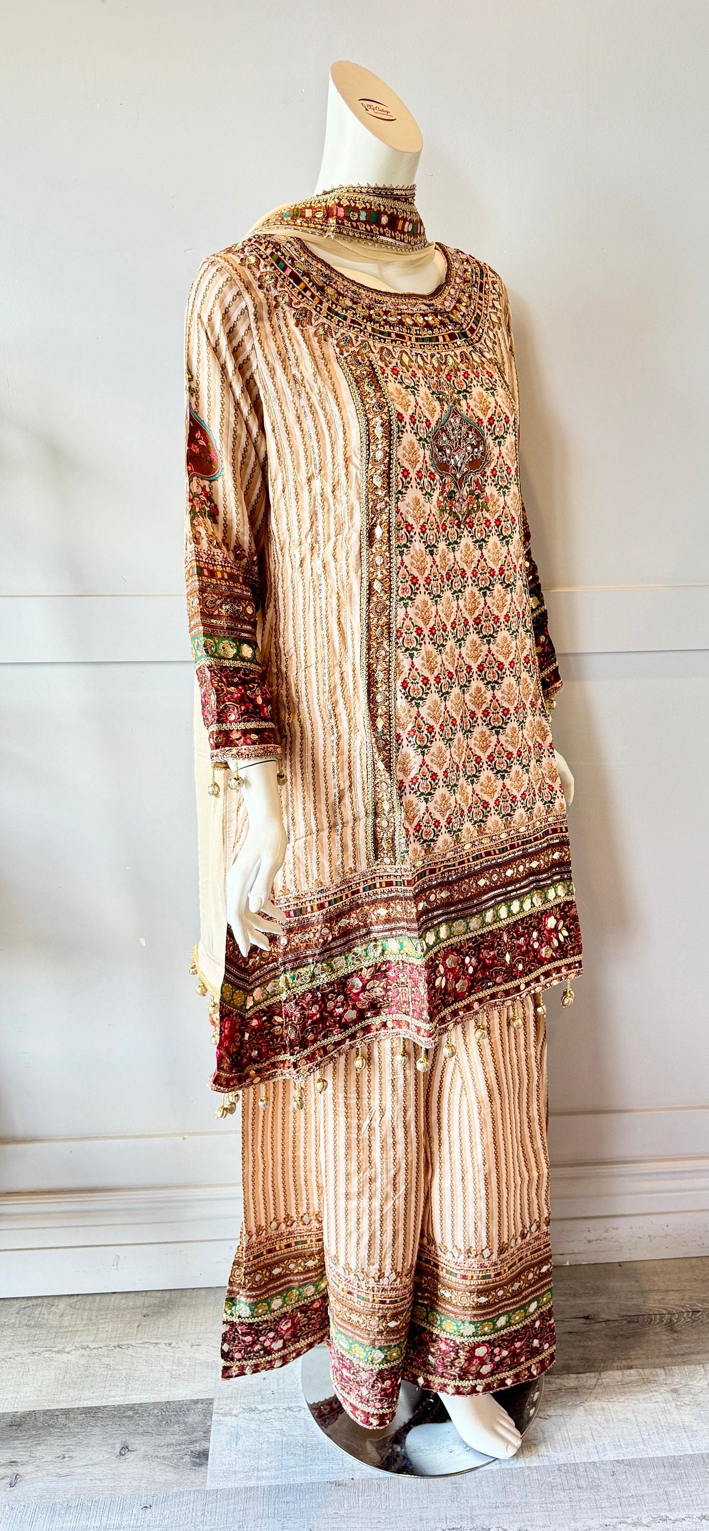 Cream Sharara Set