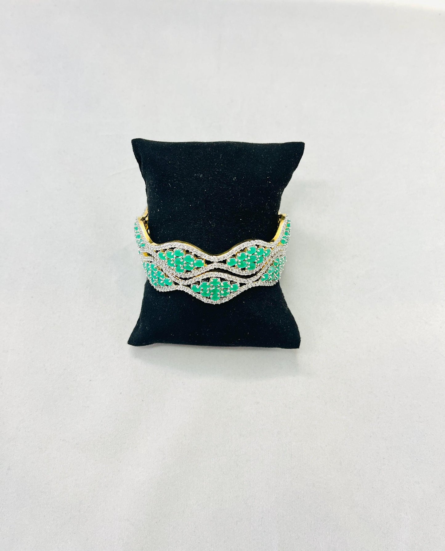 Emerald Green American Diamond Bangles