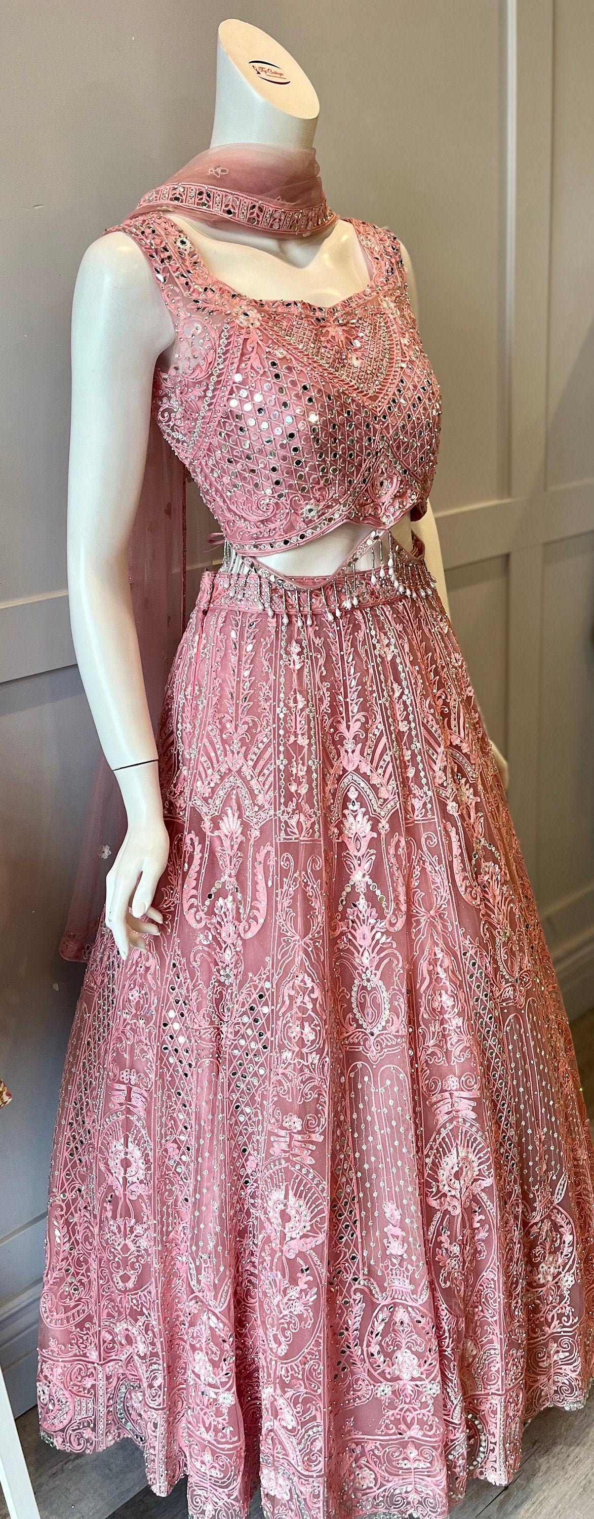 Pink Embroidered Lehnga