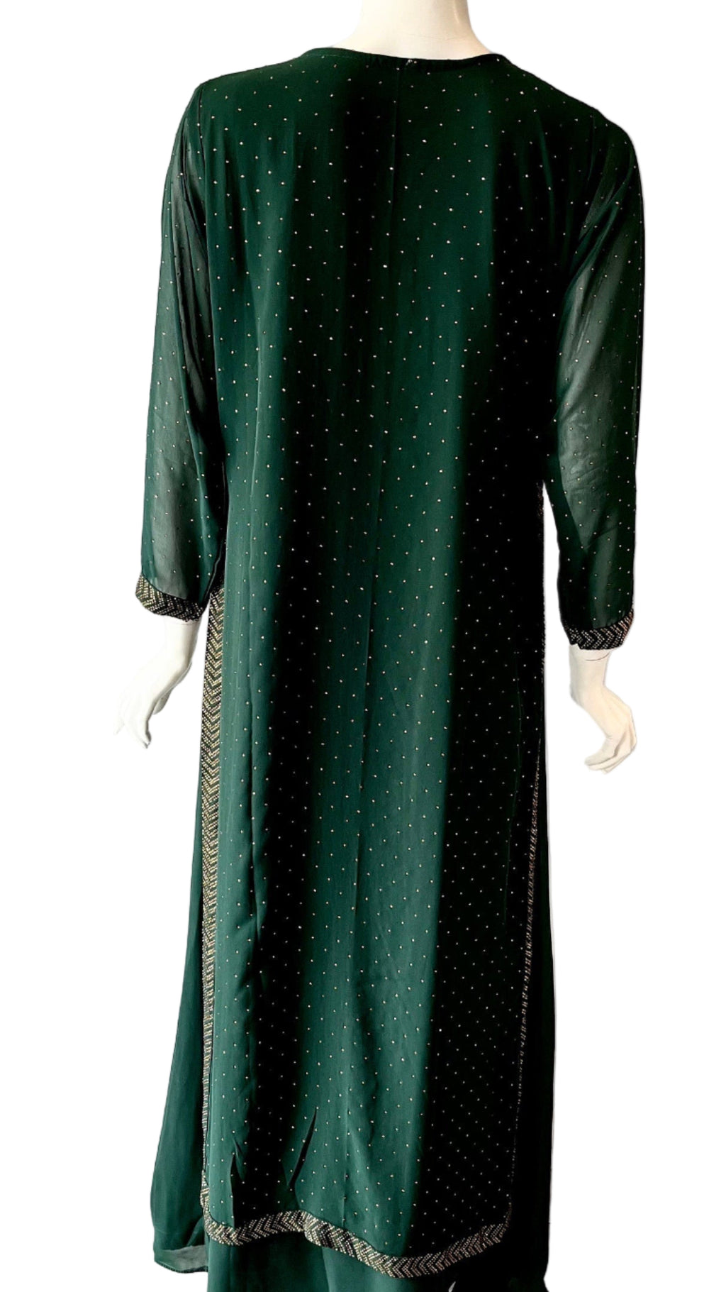 Emerald Green Georgette gown